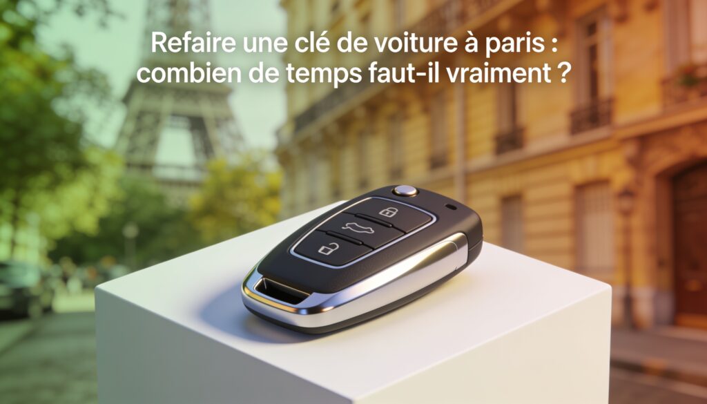 Refaire une clé de voiture à [ville] : combien de temps faut-il vraiment ?